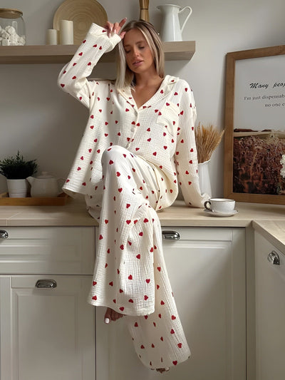 Elara - The Aesthetic Heart Pajama Set