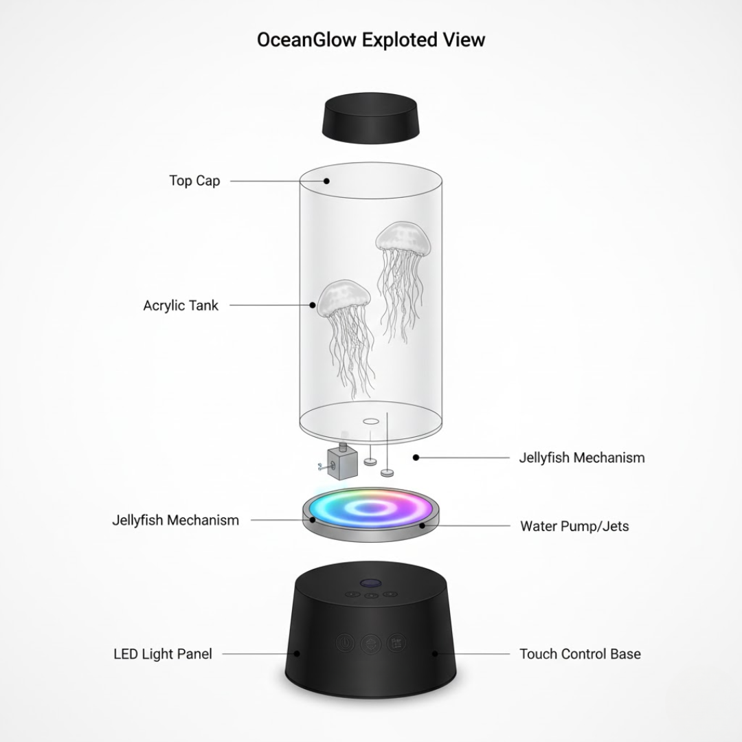 Ocealume - LED Jellyfish Lamp