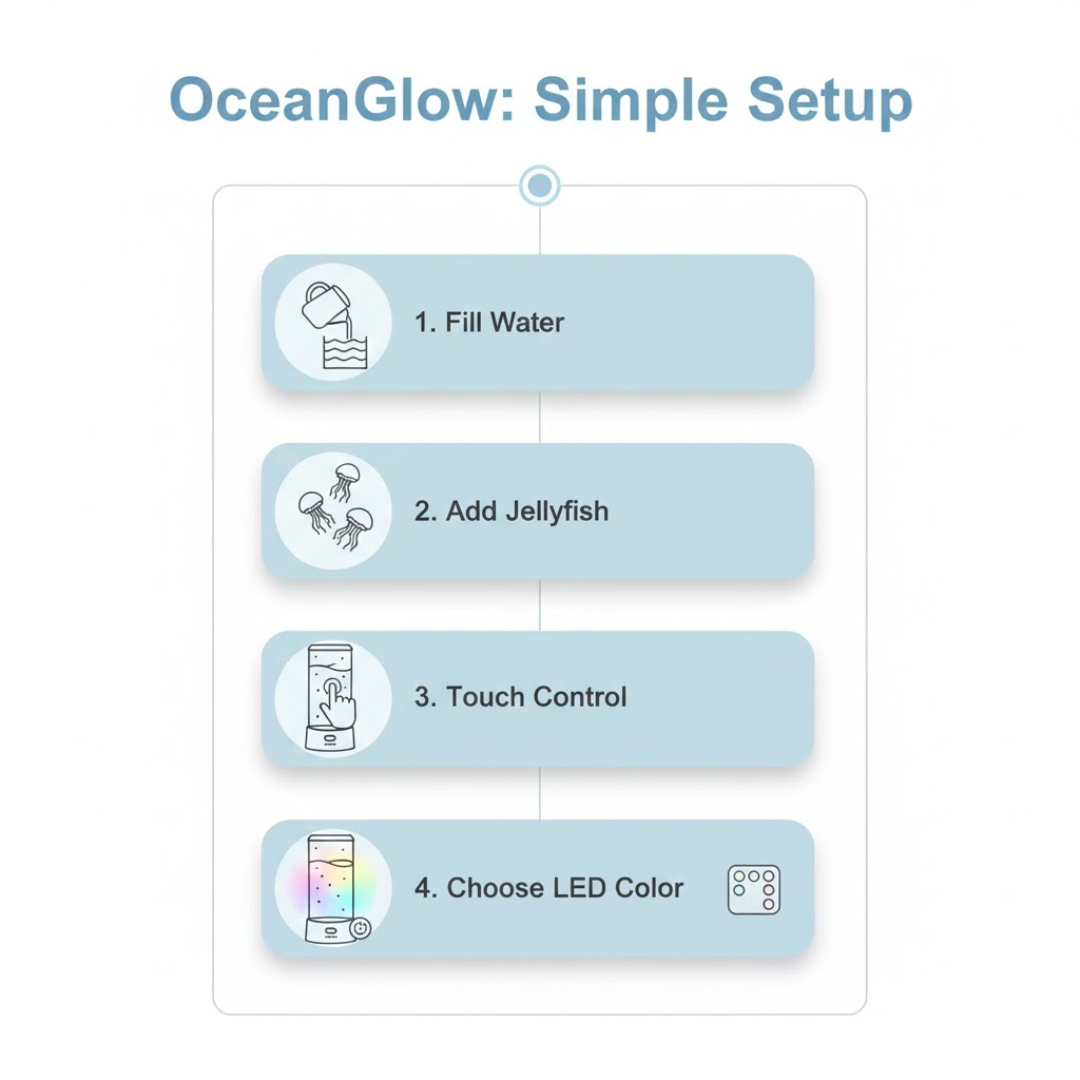 Ocealume - LED Jellyfish Lamp