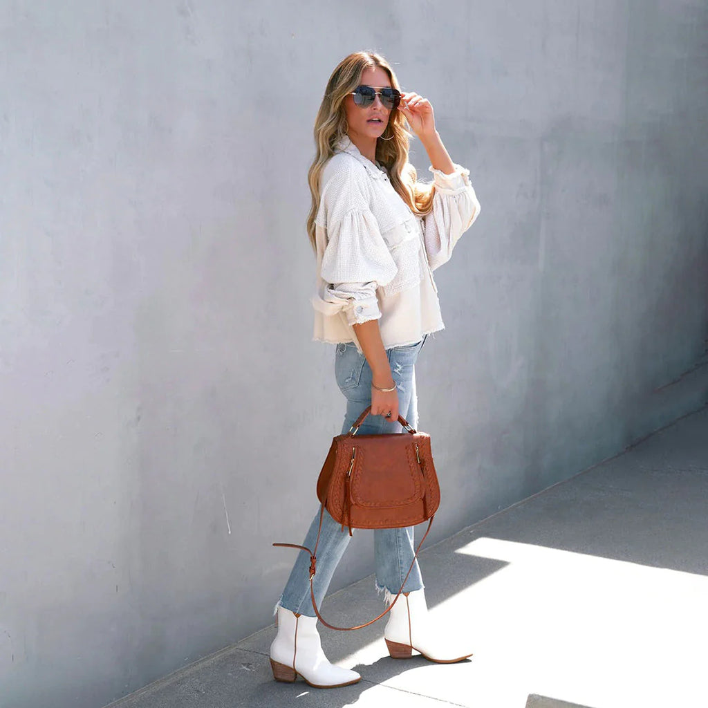 Melanie - Casual Puff-mouw Jas voor Vrouwen
