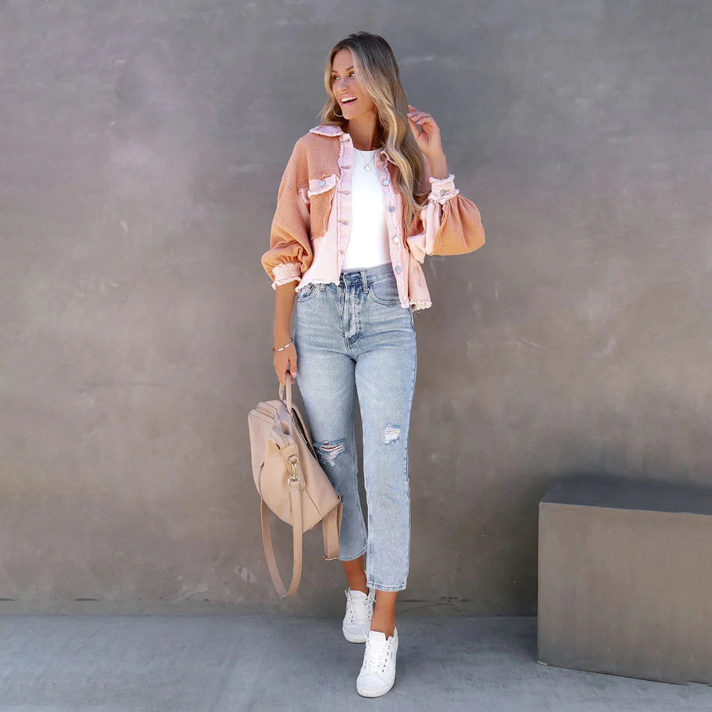 Melanie - Casual Puff-mouw Jas voor Vrouwen