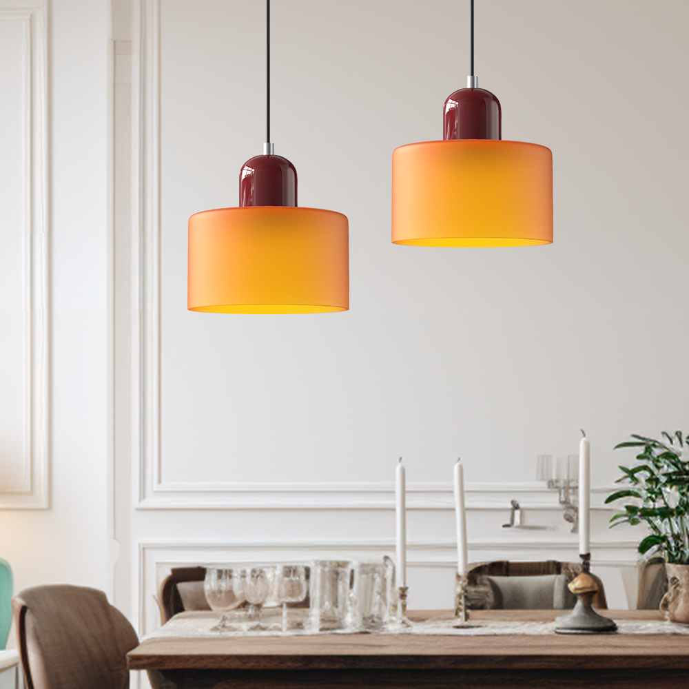 Niora – Cylindrical Glass Pendant Light