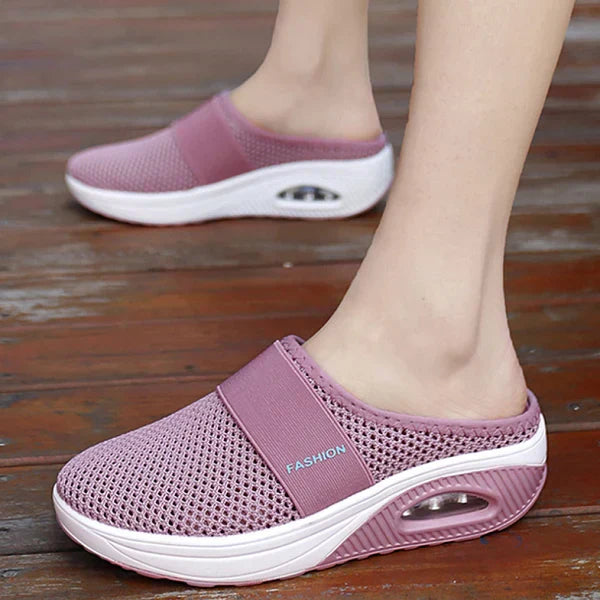 Sophie | Comfortabele ademende zwarte pantoffels