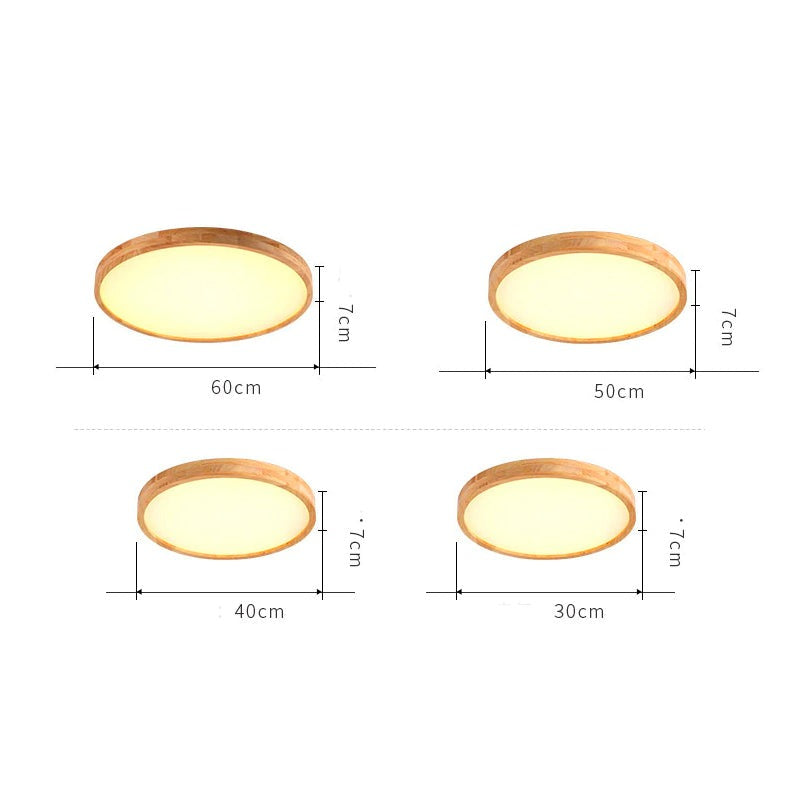 Nevek – Ultra Flat Round Wood LED Ceiling Light