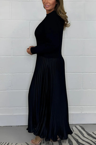 Eva | Long Sweater with Pleated Skirt