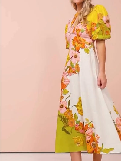 Robertana - Maxi-jurk met bloemenpatroon
