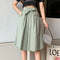 Thalassa - Hoge Taille Drapeer Halve Lijf Rok Broek