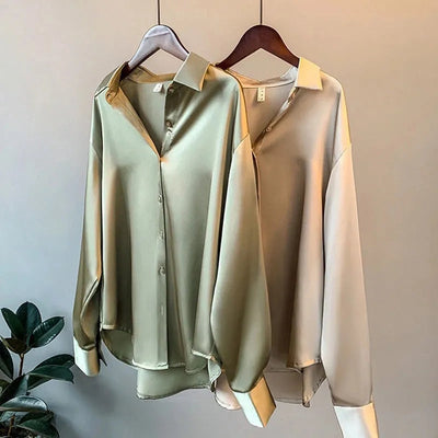 Sophie | Satijnen damesblouse