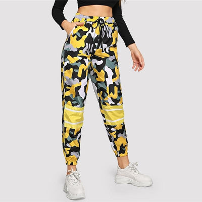 Leilani - Camo crop harem pants