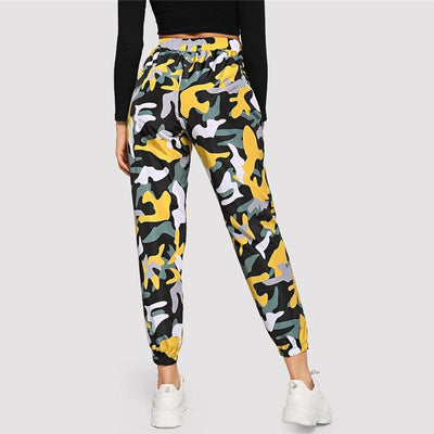 Leilani - Camo crop harem pants