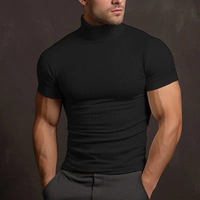 Effen heren-T-shirt met col