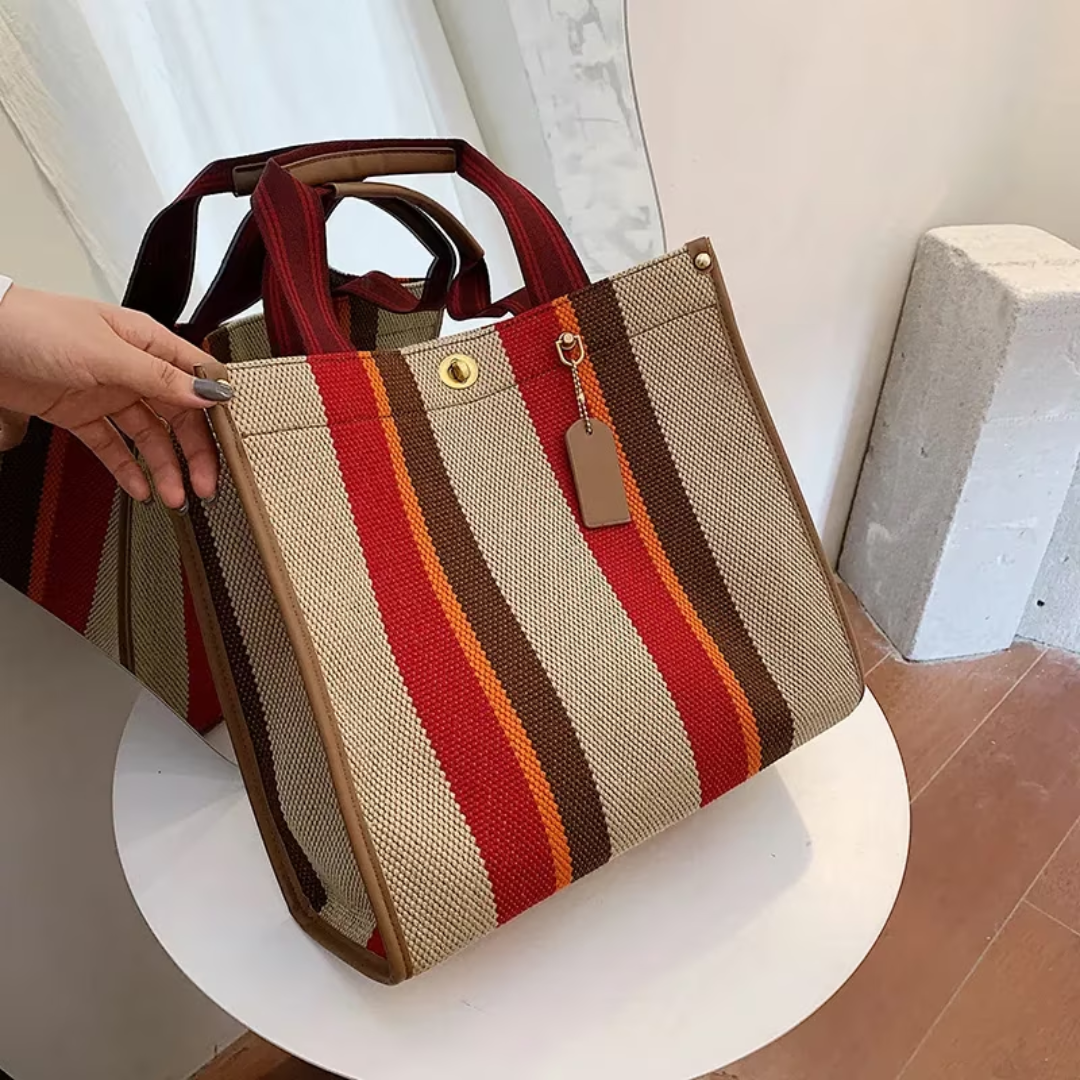 Ivy - Striped Tote Bag for Women - Stylish &amp; Versatile 