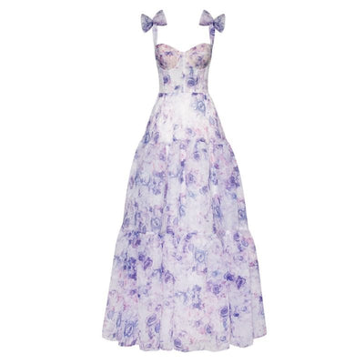 Eliora - Fleurige Jurk met Strikdetails