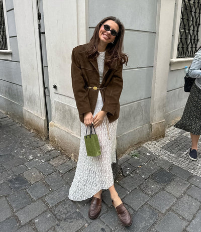 Romy – Suèdelook Blazer met Reverskraag