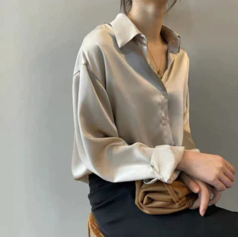 Sophie | Satijnen damesblouse
