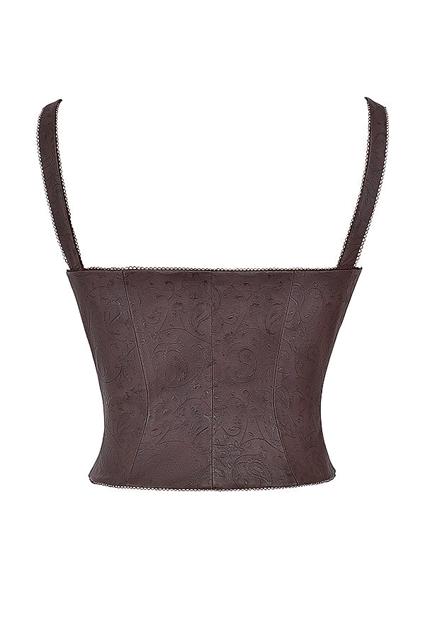 Gilda - Vegan Leather Corset Top