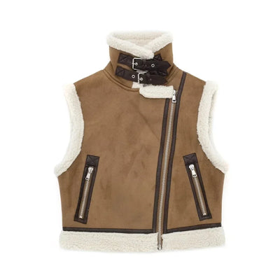 Asymmetrisch vest met rits voor dames