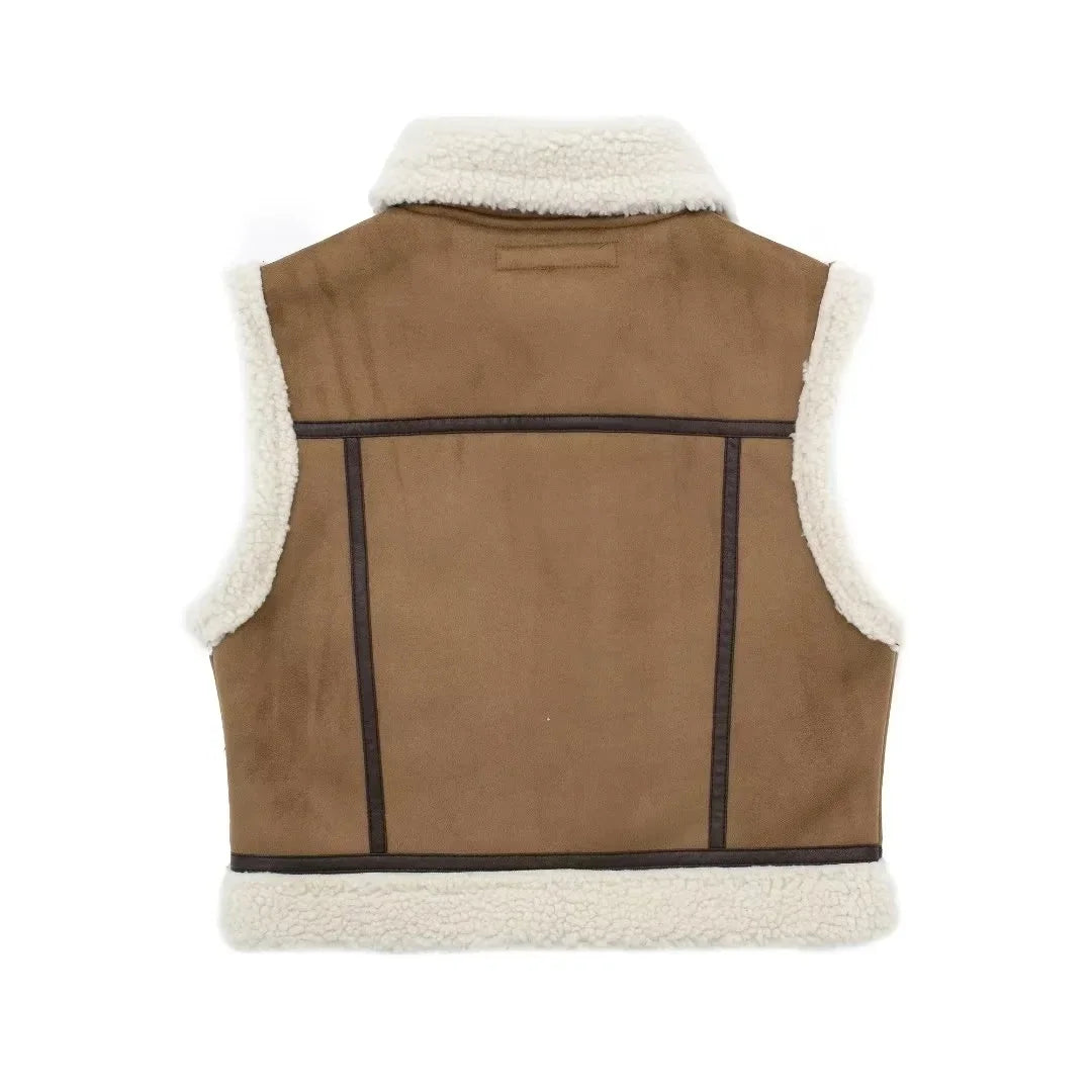 Asymmetrisch vest met rits voor dames
