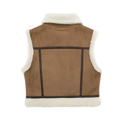 Asymmetrisch vest met rits voor dames