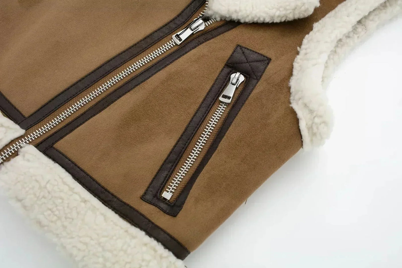 Asymmetrisch vest met rits voor dames