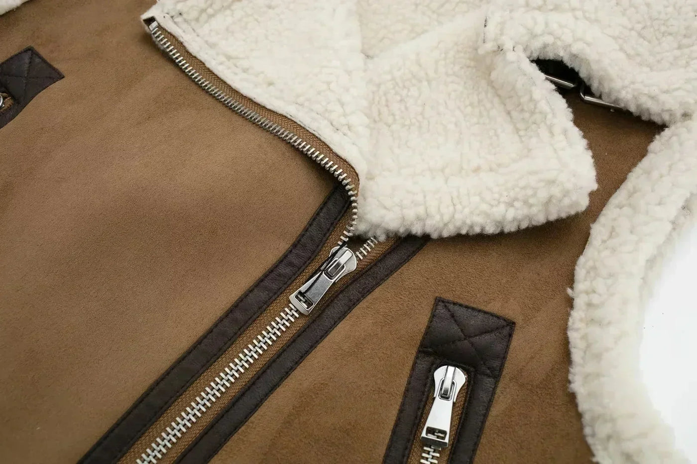 Asymmetrisch vest met rits voor dames