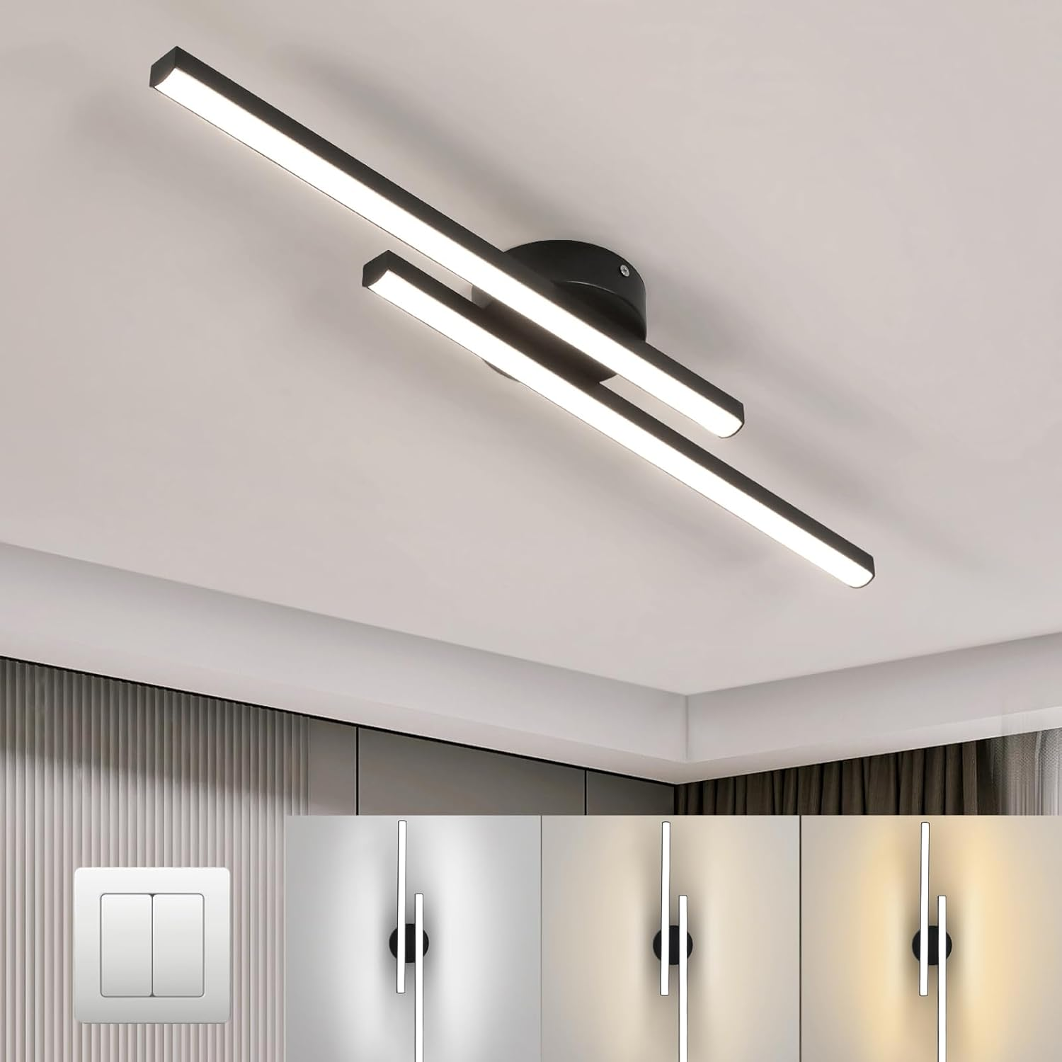 Siris - Linear Semi Flush Ceiling Light