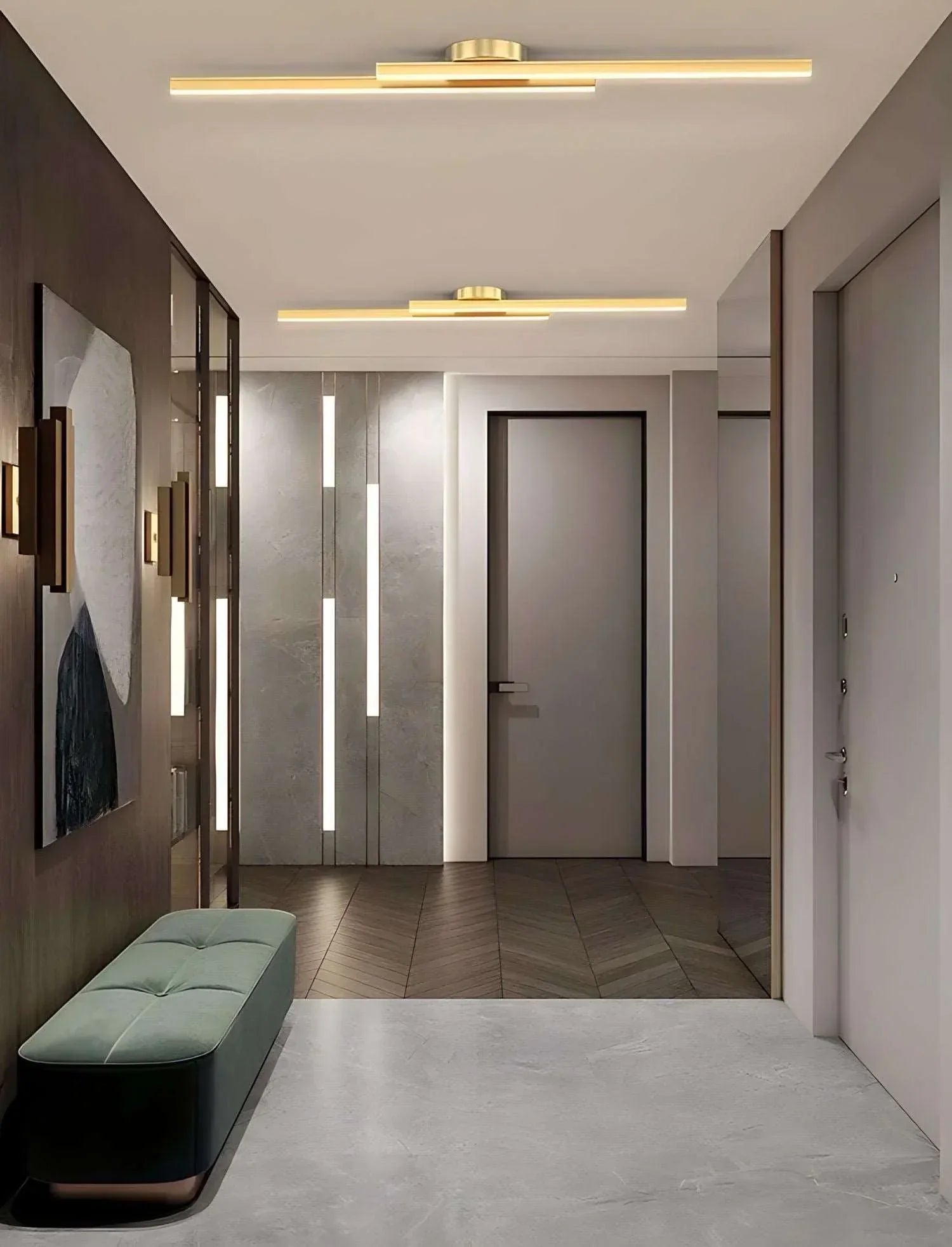Siris - Linear Semi Flush Ceiling Light