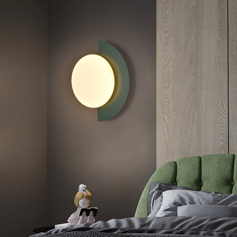 Naorena – Semicircle Wall Light With Round Shade