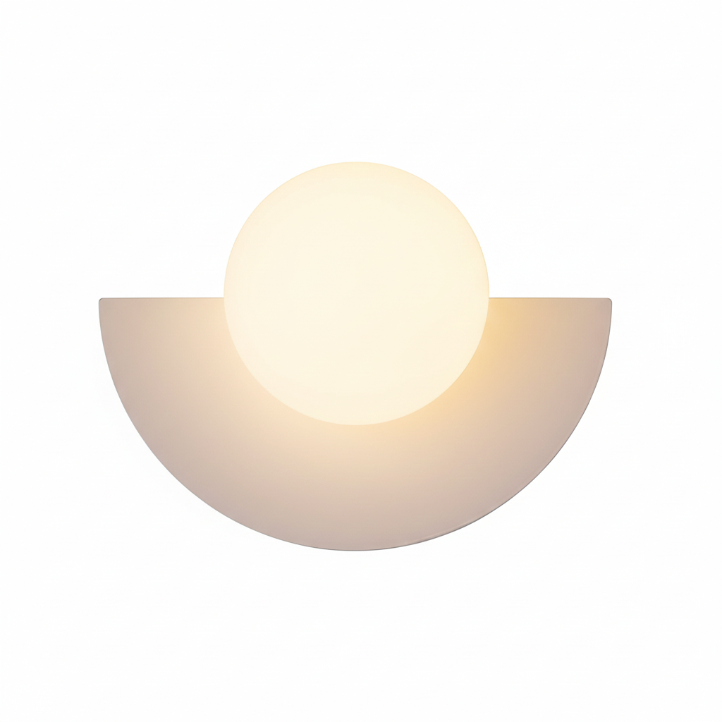 Naorena – Semicircle Wall Light With Round Shade