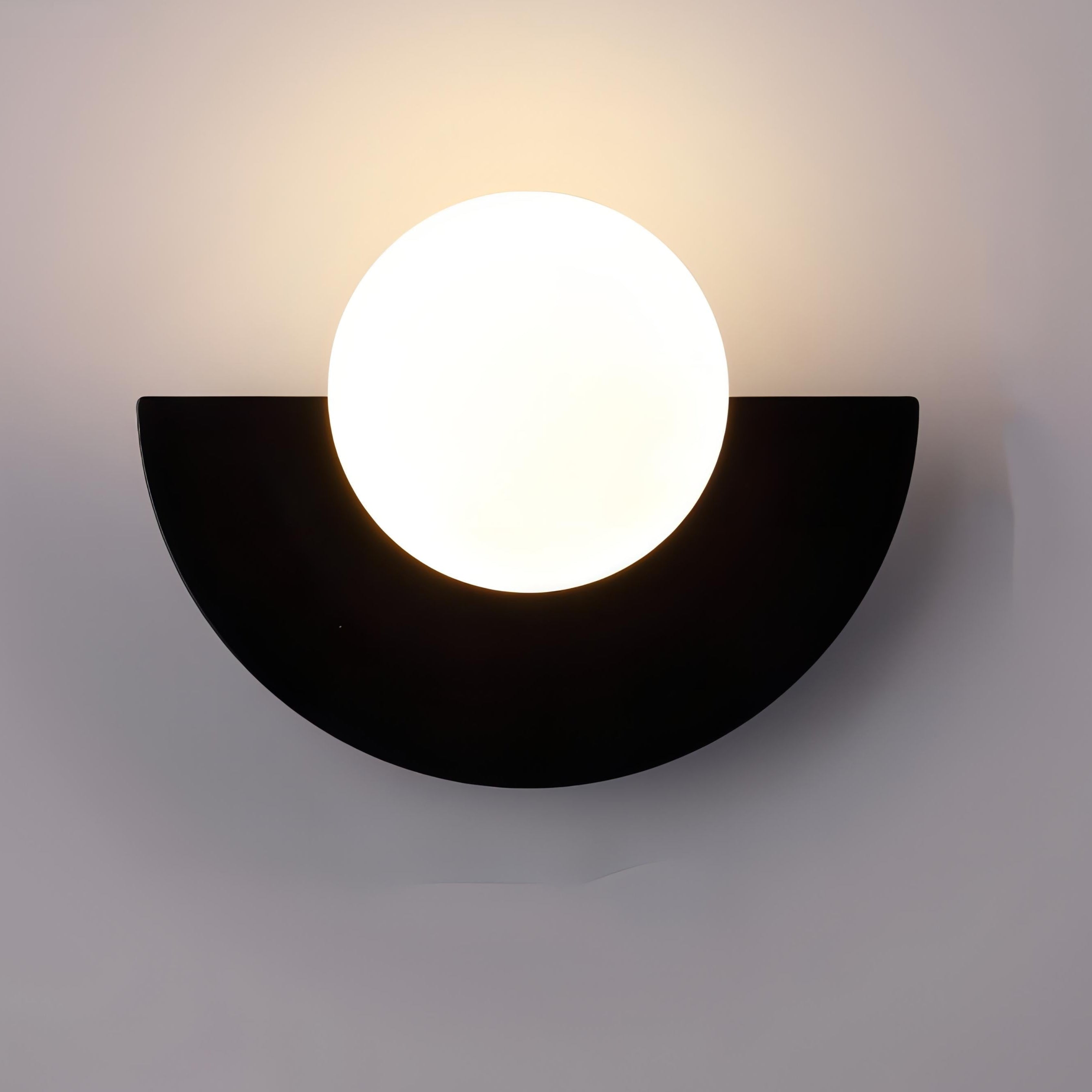 Naorena – Semicircle Wall Light With Round Shade