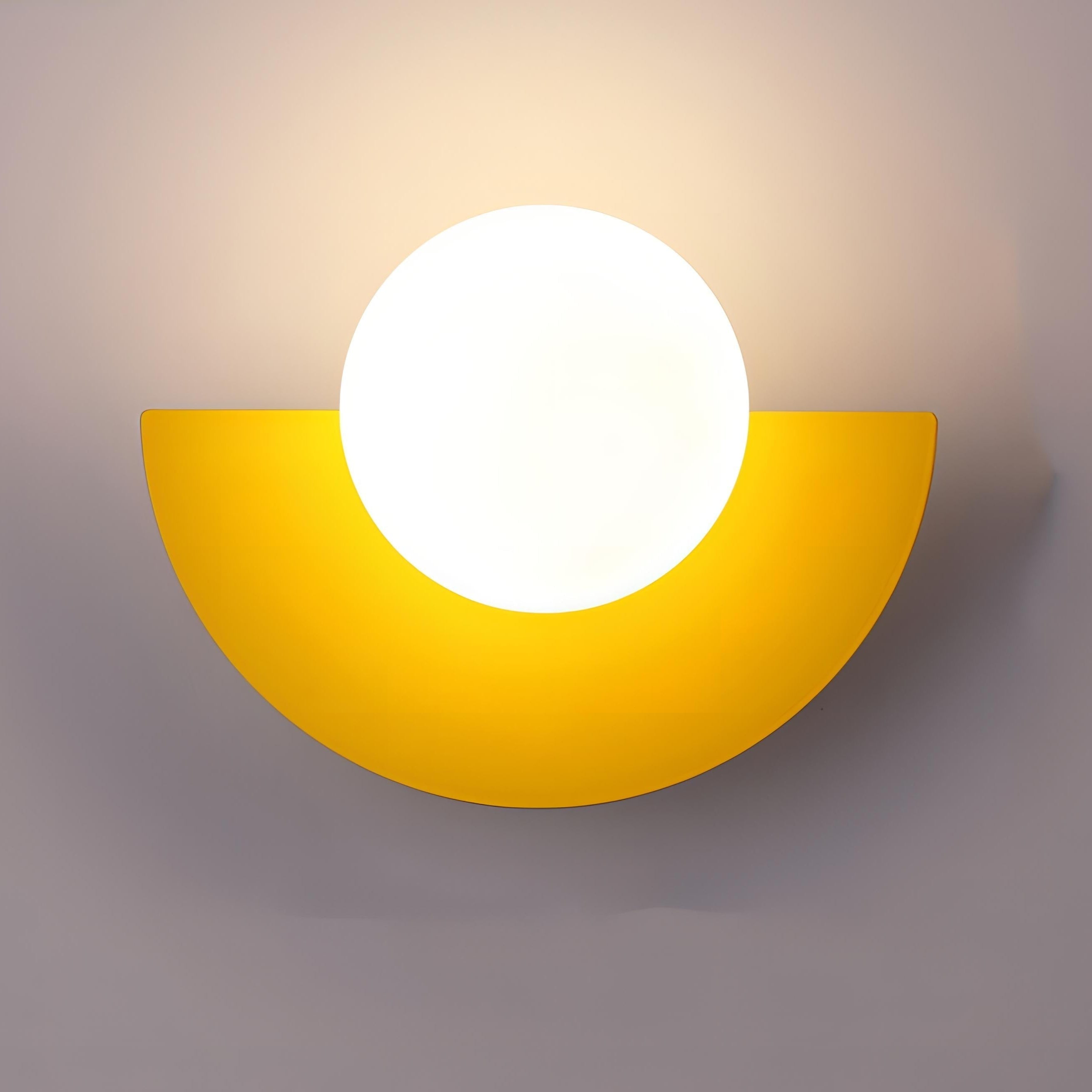 Naorena – Semicircle Wall Light With Round Shade