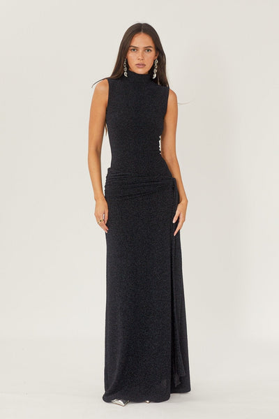 Shanna maxi-jurk met metallic band