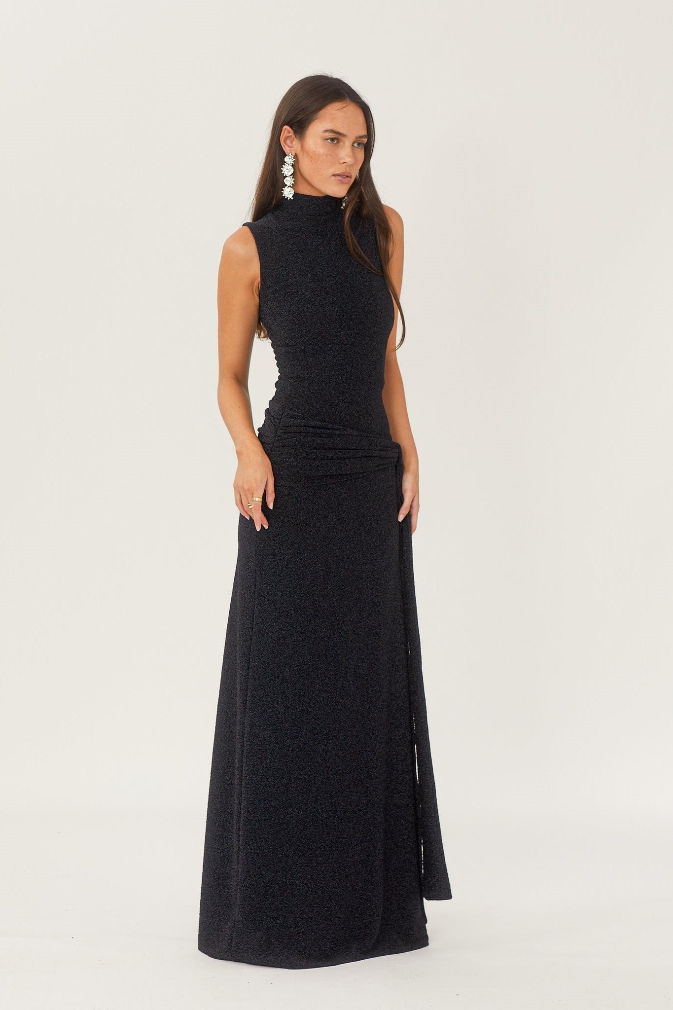 Shanna maxi-jurk met metallic band