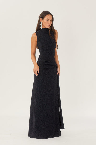 Shanna maxi-jurk met metallic band