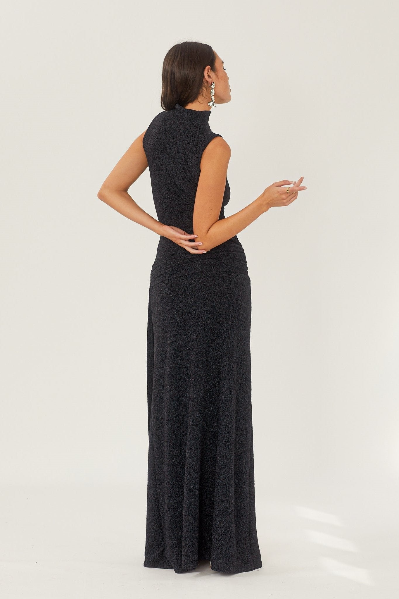 Shanna maxi-jurk met metallic band