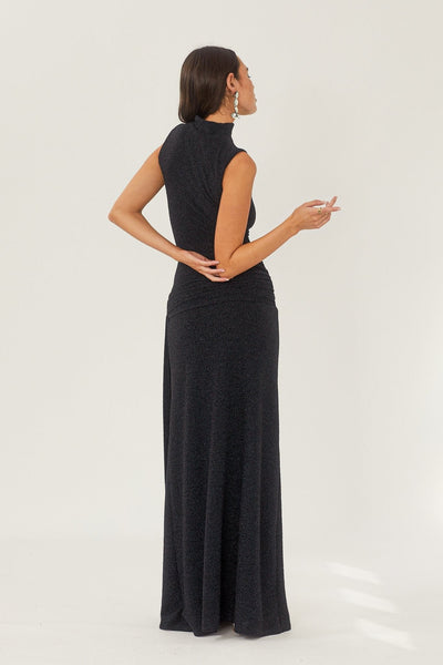 Shanna maxi-jurk met metallic band