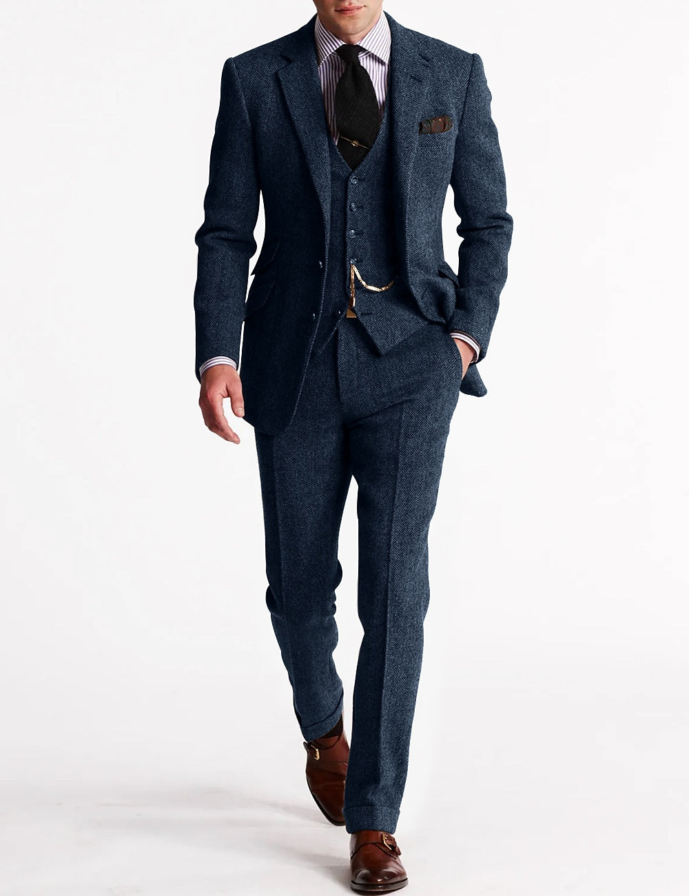 Tweed heren smokings, driedelig en klassiek