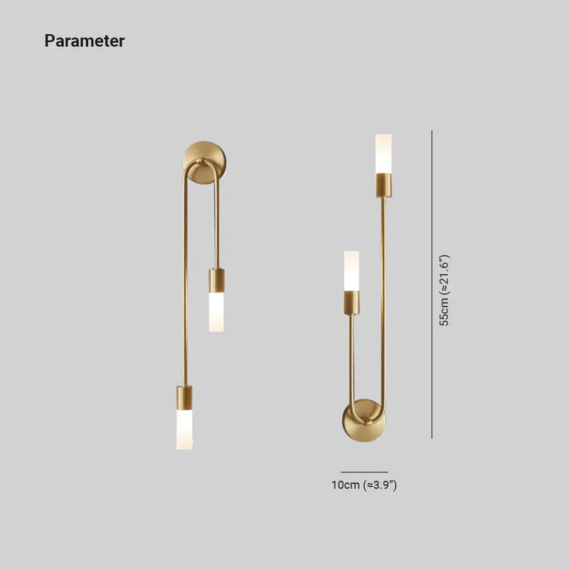 Mezara - Modern Gold LED Wall Sconce Set of 2