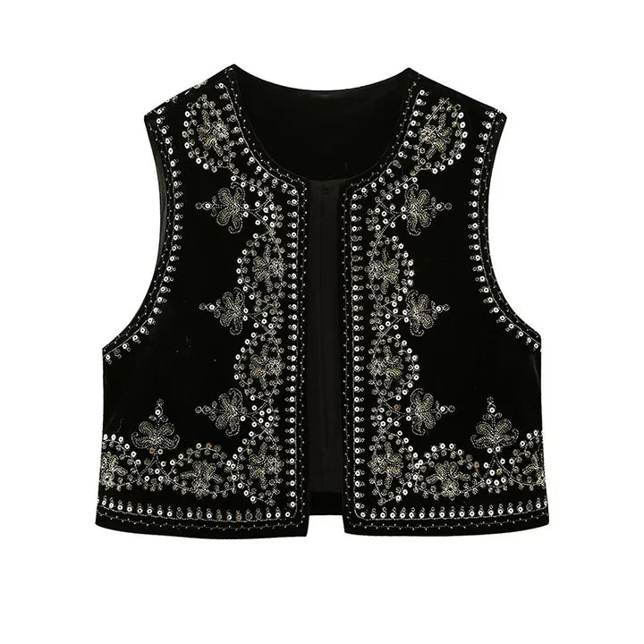 Sofia | Geborduurd Gilet