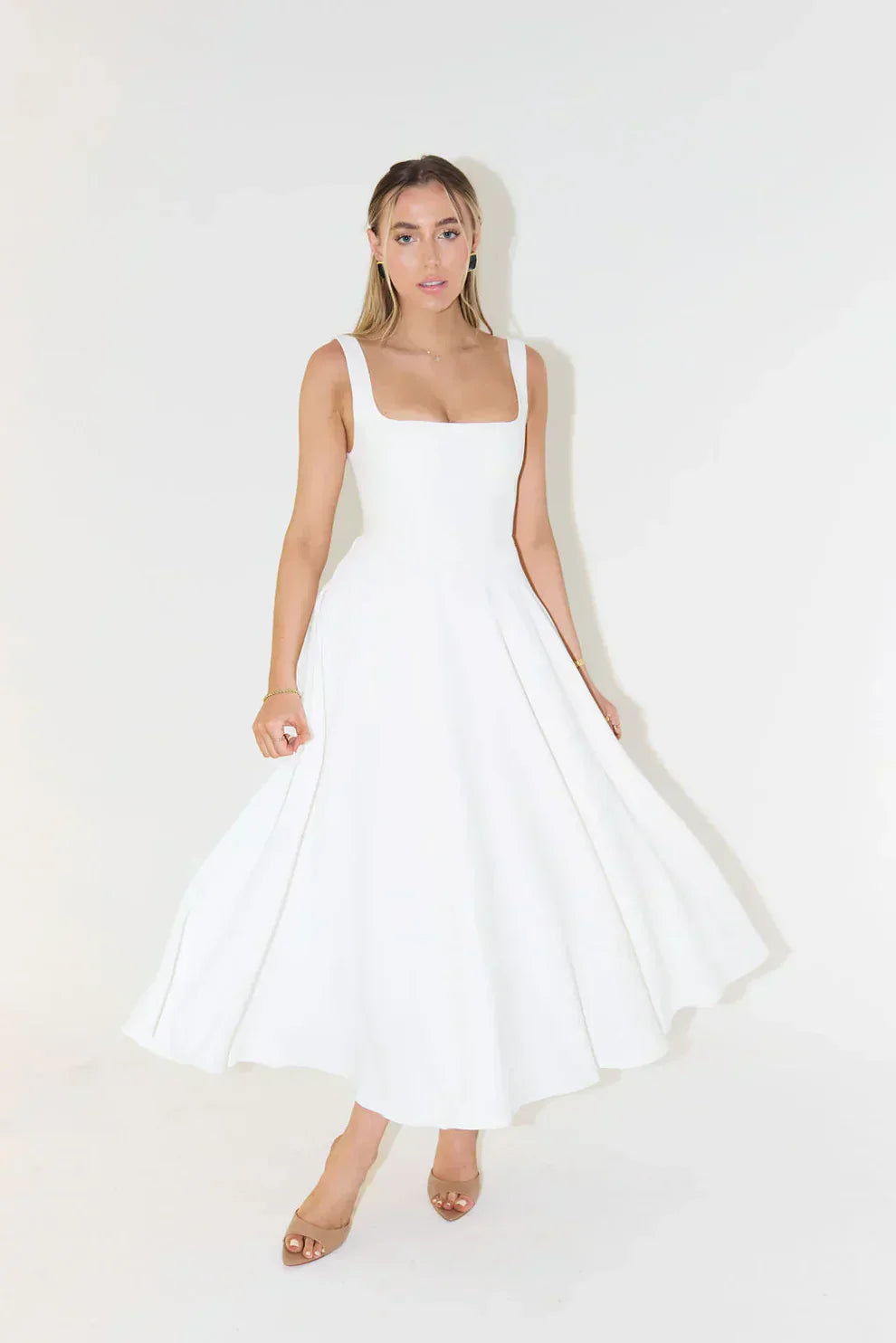 Melody - Nieuwe halflange, eenvoudige en getailleerde strapless jurk