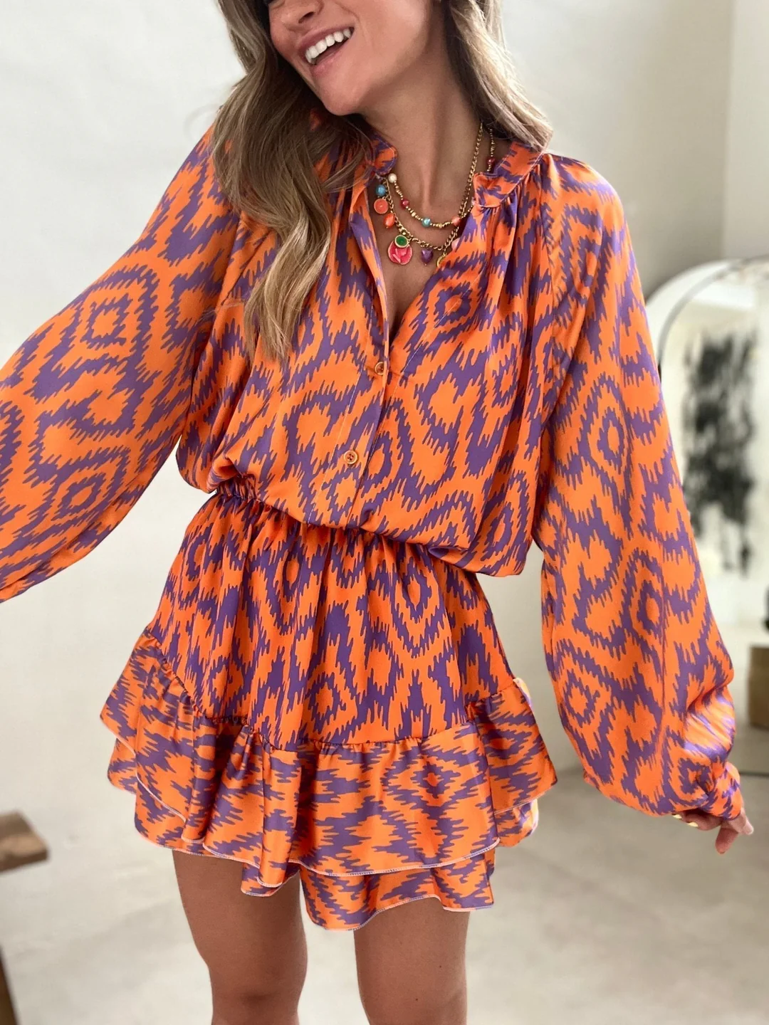 Soraya – Jurk met Grafische Print