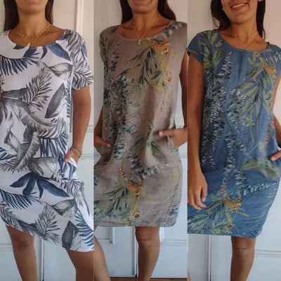 Damesjurk met botanische print