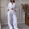 Dames 2-Delig Outfit: Button-down Overhemd & Broek