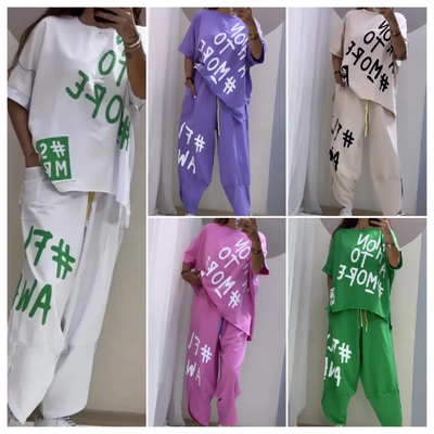 Michiyo - Casual T-shirt en Broek Set