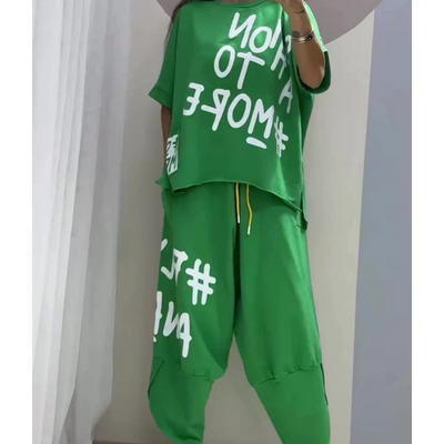 Michiyo - Casual T-shirt en Broek Set