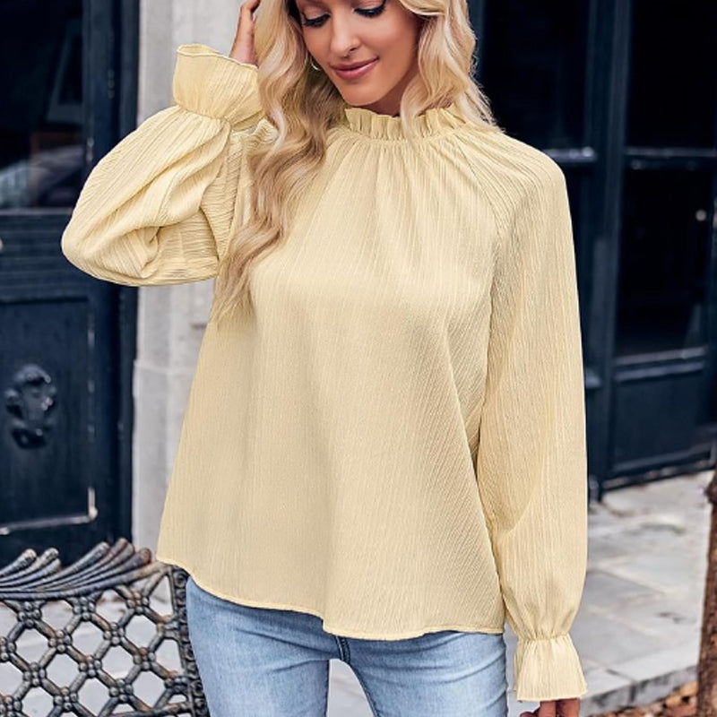 Ermelia - Casual Blouse met Ruches voor Vrouwen
