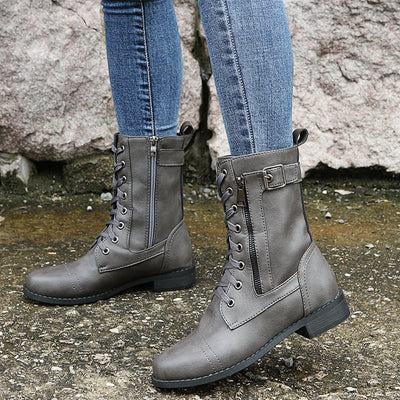 Dixie - Classic Lace-Up Boots for Women