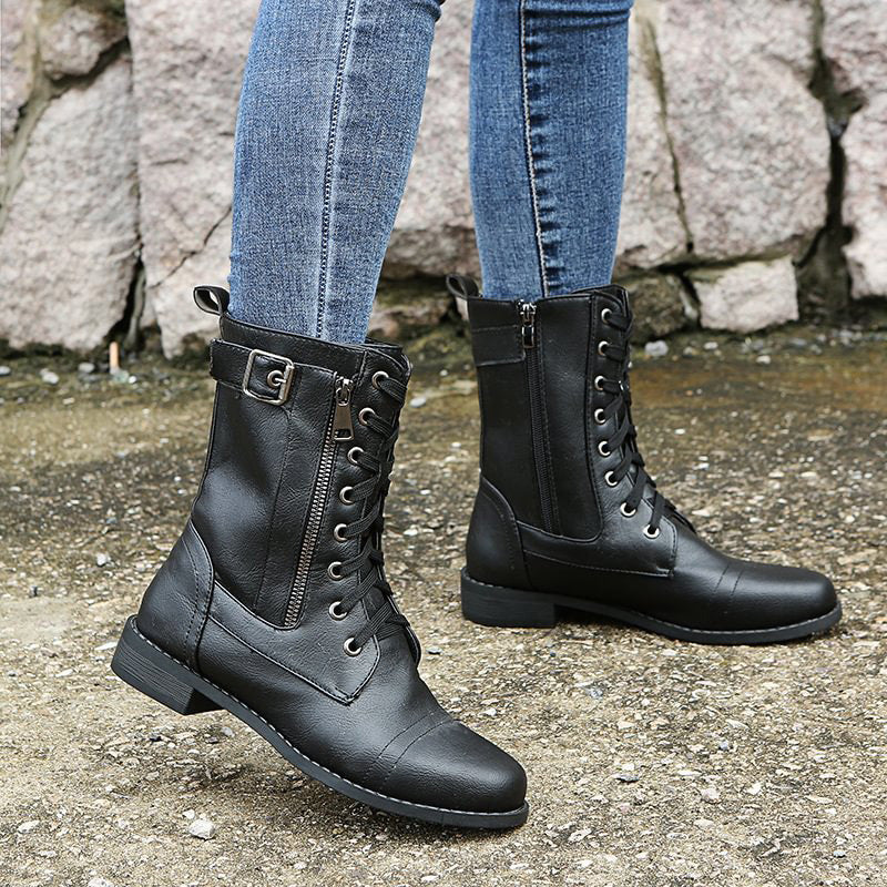 Dixie - Classic Lace-Up Boots for Women