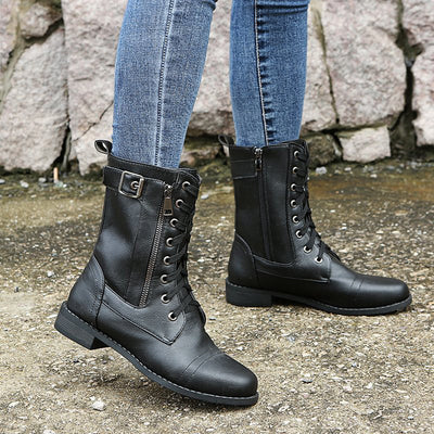 Dixie - Classic Lace-Up Boots for Women