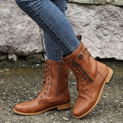 Dixie - Classic Lace-Up Boots for Women